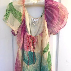 Diane von Furstenberg Silk Multi Color Blouse